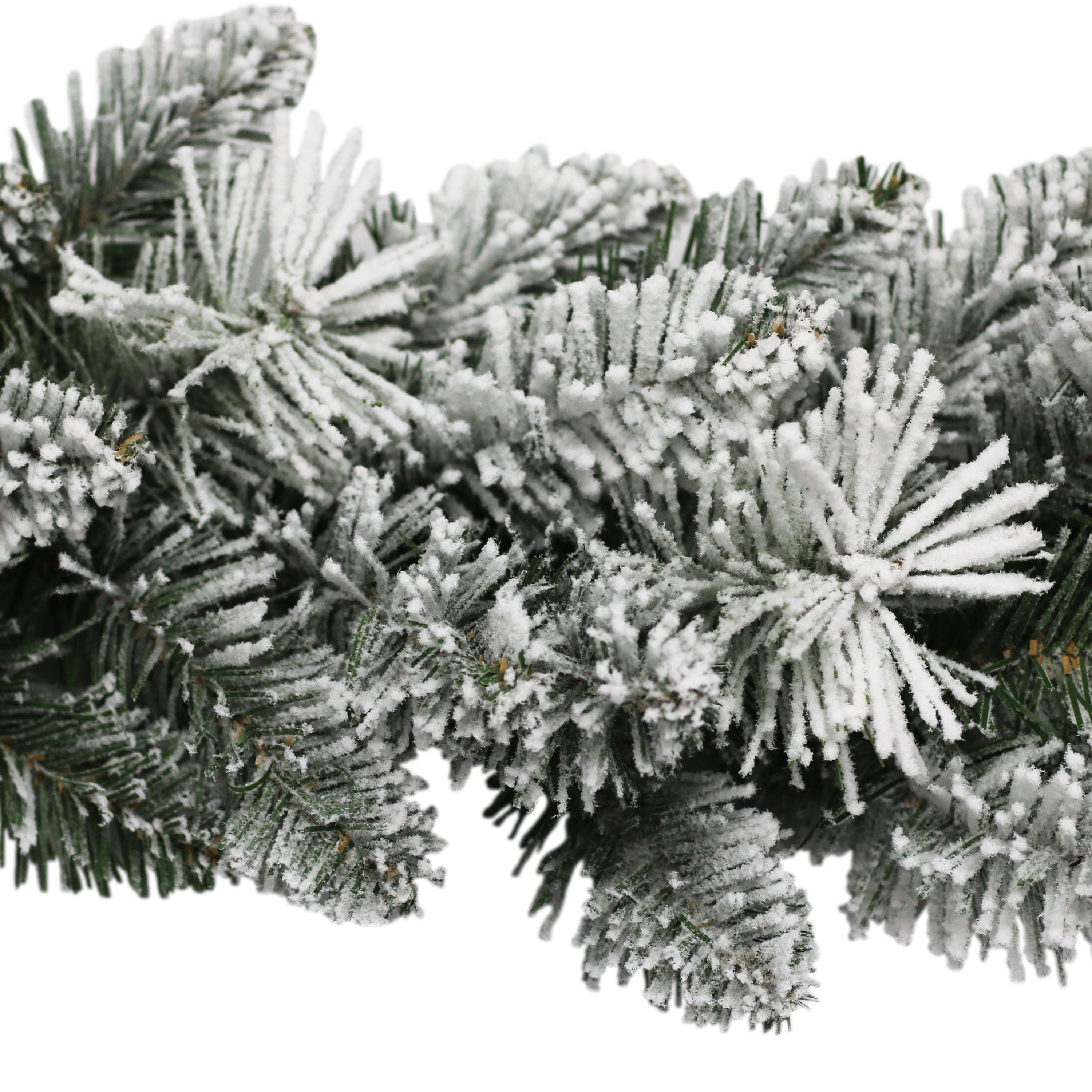 9ft Flocked Spruce Garland